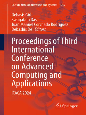 cover image of Proceedings of Third International Conference on Advanced Computing and Applications